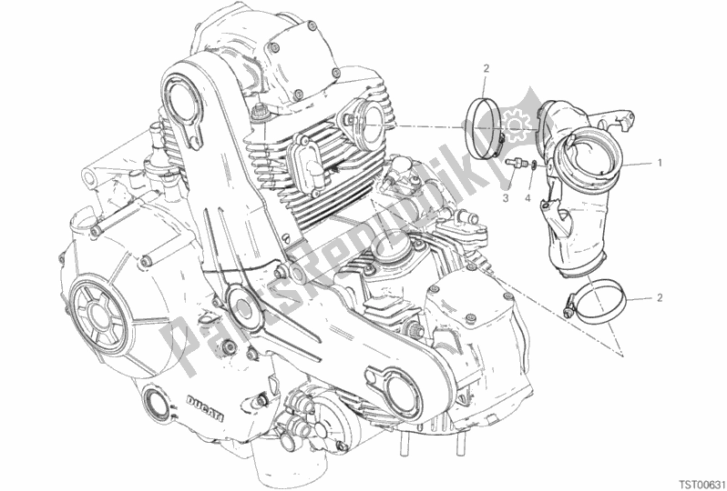 Wszystkie części do Kolektor Dolotowy Ducati Scrambler Cafe Racer Thailand 803 2019
